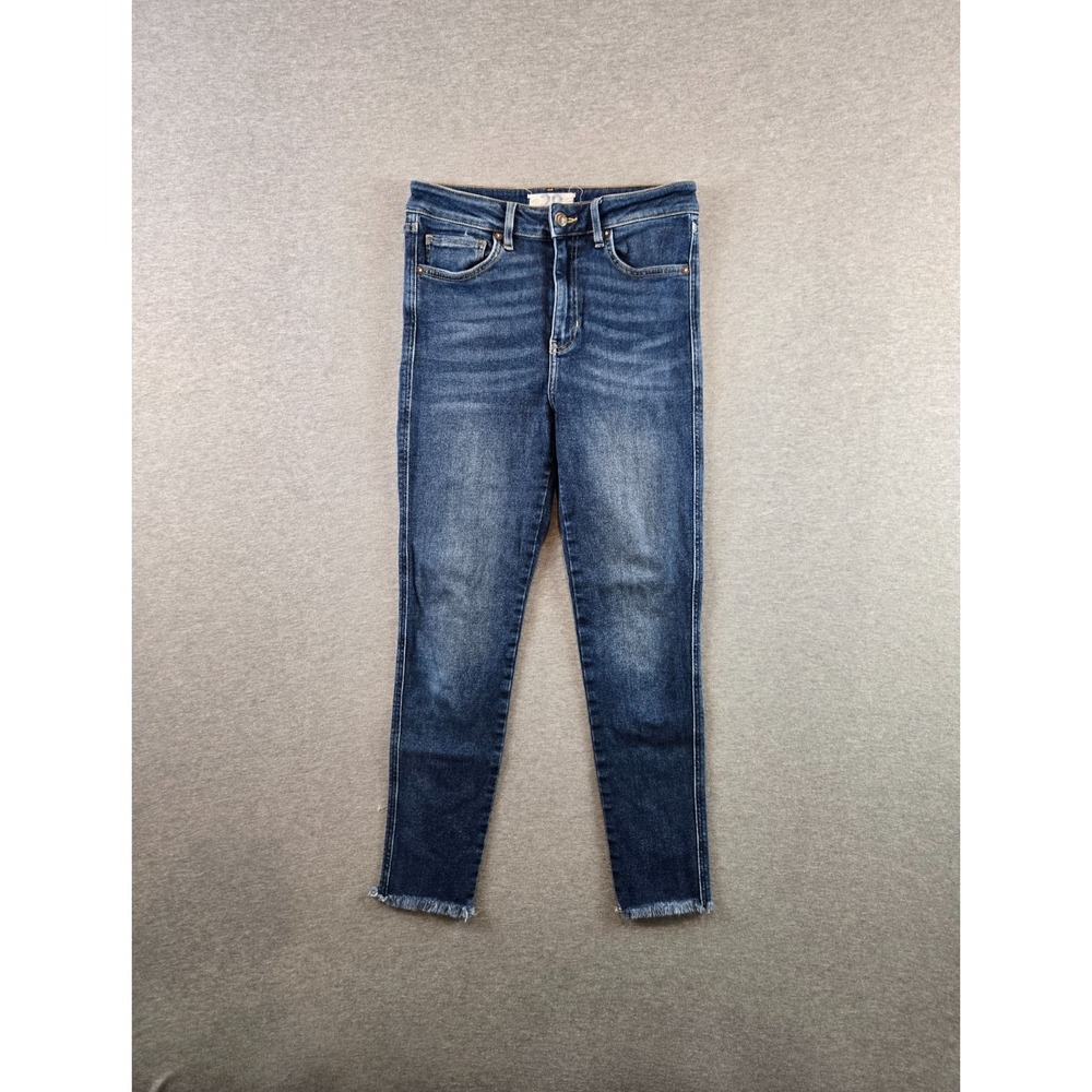We The Free‎ People High-Rise Jeggings Women's Size 29 Dark Wash Raw Hem Stretch